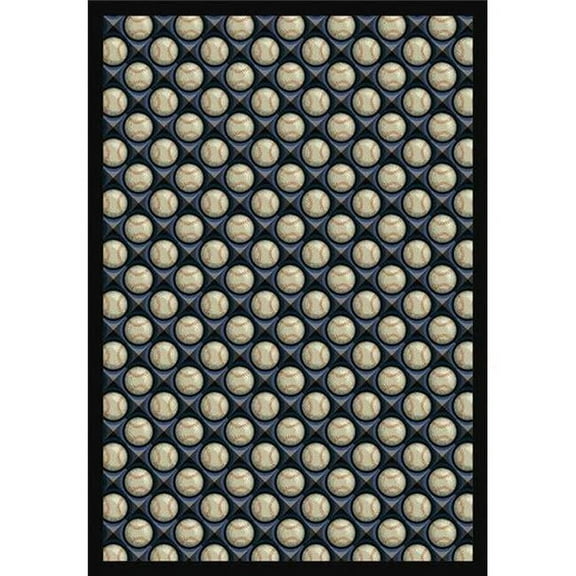 Bases Loaded Clear Skies 5 ft.4 in. x 7 ft.8 in.  WearOn Nylon Machine Tufted- Cut Pile Sports Rug