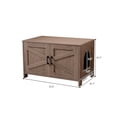 thumbnail image 3 of Demi Bonn 31" Wooden Cat Litter Box Cover Enclosure, Hidden Cat House Washroom, Spacious Storage, Fit Most of Litter Box, Brown, 3 of 7