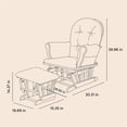 thumbnail image 2 of Pemberly Row Wood and Fabric Glider and Ottoman in Espresso/Gray, 2 of 9