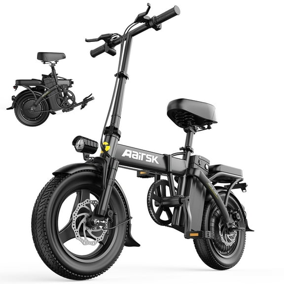 UNIBIKE 14'' Electric Bike for Adults, Folding E-Bike with 500W Motor, 48V 10AH, 30-Mile Range, 20 MPH City Commuter Ebike