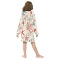 thumbnail image 7 of FORMRS Niños Bathrobe Unisex Hooded Robe Soft Plush Pajamas Sleepwear, Size 4-6T, Light Red Starfish, 7 of 7