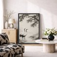 thumbnail image 2 of Framed Canvas Print Chinese Crane Wall Art Elegant Oriental Bird Nature Decorative for Living Room Bedroom - 24"x36" BLACK, 2 of 8