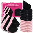 thumbnail image 1 of Set Powder Puff Scafps de terciopelo negro y rosa, 24 unidades, triangulares, 1 of 8
