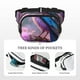 thumbnail image 5 of Fotbe Beautiful Flower Blue Bird Cangurera Cuadrada con Estampado de Doble Capa, Bolsa de Cintura Ajustable Mini para Hombres y Mujeres, 5 of 9