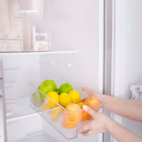OUNONA White Refrigerator - Kitchen Organizer Drawer for Fruit and Vegetable Storage, 1 Piece