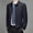 Black, variant on Business Jackets for Men Lapel Zip up Casual Turn Down Collar Outwear Fall Winter Stretchy Comfy Long Sleeve Slim Coats