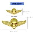 thumbnail image 6 of BIBABLYKE 3D Skeleton Skull Wing Emblems Metal Badge Car Badge Sticker Car Grill Body Trunk Badge Sticker Decal, 6 of 8