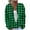 B01-Green&christmas gifts for women, variant on QATAINLAV Purple Sweaters for Women Long Sleeve Button Down Knit Cardigans Christmas Plaid Open Front Jackets Going Out Tops, L