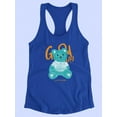 thumbnail image 3 of Good Day Hand Drawn Teal Bear Racerback Tank Women -Image by Shutterstock, Female x-Small, 3 of 4
