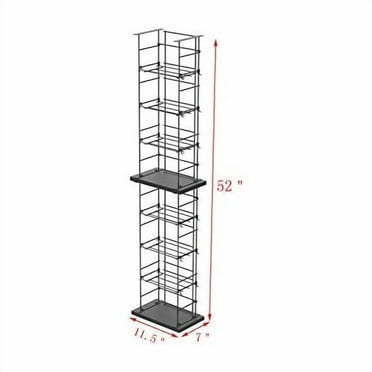 176 CDs Cabinet Stand Wall Tower Steel Wire DVD Holder Media Storage Movie Shelf