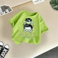 thumbnail image 2 of WEAIXIMIUNG T-Shirts à Col Montant pour Fille Enfant Filles Mignon Imprimé Graphique Col Rond Manches Courtes Tee Été Décontracté T-Shirt, 2 of 4