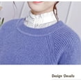 thumbnail image 5 of LoudSung Fake Collar Detachable Half Shirt Blouse False Collar Hollow Floral Lace Dickey Collar Elegant for Women Girls, 5 of 7
