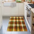 thumbnail image 5 of Orange Green Plaid Washable Small Entryway Area Rugs 2'x3', Rustic Warm Palette Terracotta Sage Gingham Plaid Washable Throw Rug Non-Slip Sturdy Edge Binding Carpet for Front Door Floor Room Entry, 5 of 9
