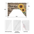 thumbnail image 6 of Sunflower Yellow Kitchen Swag Valances for Windows, Sunshine Butterfly Farmhouse Wood Brown Swag Valances Curtains for Living Room, Rod Pocket Window Treatments for Bathroom, Bedroom, Cafe, 56"x36", 6 of 6