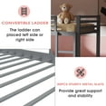 thumbnail image 5 of DreamBuck Bunk Bed Twin over Twin, Metal Bunk Bed with Safety Guardrail, Heavy-duty Floor Bunk Beds for Teens, Adults, Space-saving Low Bunk Bed Frame for Bedroom, Dorm, No Box Spring Needed, Silver, 5 of 7