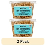 (2 pack) Marketside Unsalted Sunflower Kernels, 11 oz Tub