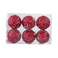thumbnail image 4 of 6 adornos navideños de bolas para árbol de Navidad, adornos colgantes de 8 cm para lentejuelas rojas, 4 of 9