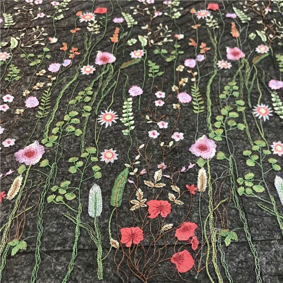 Flower Floral Lace Embroidery Mesh for Wedding Bridal Veil Lace Fabric