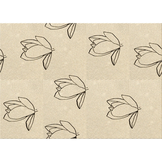 Ahgly Company Indoor Rectangle Patterned Moccasin Beige Area Rugs, 2' x 3'