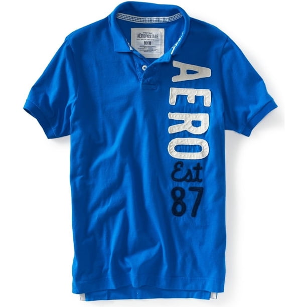 Polo de Rugby Aeropostale Aero Est 87 azul pequeño