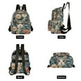 thumbnail image 4 of FORMRS Mini Backpack Purse for Women Quilted Travel Daypack Casual Shoulder Bag, Flowers Cat, 4 of 7