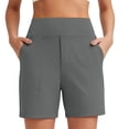 thumbnail image 2 of KIHOUT Women's High Waisted Tummy Control Athletic Shorts Stretchy Pocketed Running Yoga Casual All Season Wear, 2 of 8