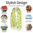 thumbnail image 6 of Shawl Wraps for Women - Cute Durian Green Yellow Oversized Fall Winter Fashion Blanket Scarf for Women, 6 of 6
