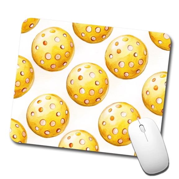 Yellow Pickleballs Mouse Pad Low Profile Gaming Mat