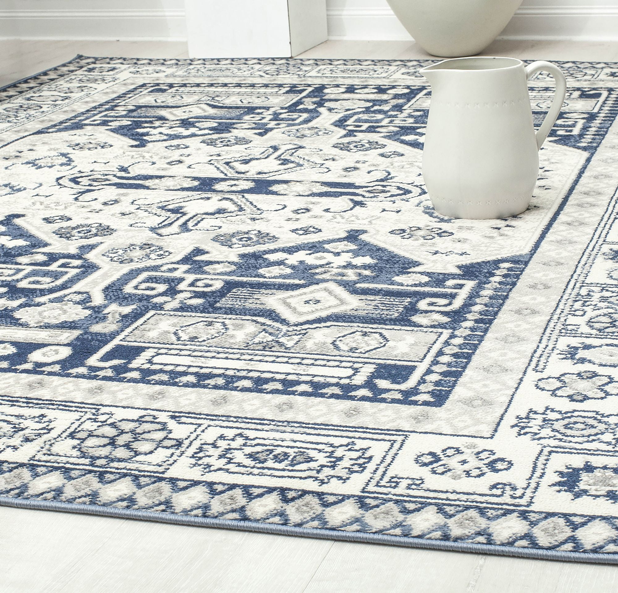 Rugs America Gallagher GL60C Navy Koti Vintage Transitional Area Rug, 2'6"x4'