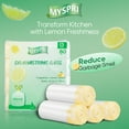 thumbnail image 3 of MYSPRI 13 Gallon Trash Bags Tall Kitchen Drawstring Garbage Bags 80 Count Scented Lemon, White, 3 of 7