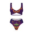 thumbnail image 4 of Daiia Mardi Gras2 Women's Bikini Set Two Piece Swimsuit High Waisted Bikini Adjustable Straps Bikini Perfect for Beach, Pool, and Summer Vacation-, 4 of 9