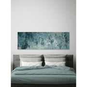 Parvez Taj Elongated Tainted Dark Blues Painting Print on Wrapped Canvas