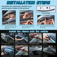 thumbnail image 5 of 4Pcs Outside Mount Tape On/Clip On Type Smoke Tinted Sun/Rain Guard Vent Window Visors With Chrome Trim Compatible With 2011-2015 Optima All Models, 5 of 6