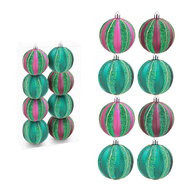 Christmas Tree Decorations Christmas Ball Decoration Pendant Plastic Powder Ball Painted Ball Christmas Tree Ornaments Hollow Ball Christmas Tree Ornaments