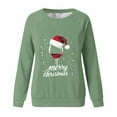 thumbnail image 4 of LEBONYARD Women's Trendy Round Neck Regular Christmas Printed Pullover Sweatshirts Casual Long Sleeve Hoodless Crew Neck Loose Fit Ladies Sweatshirts, 4 of 4