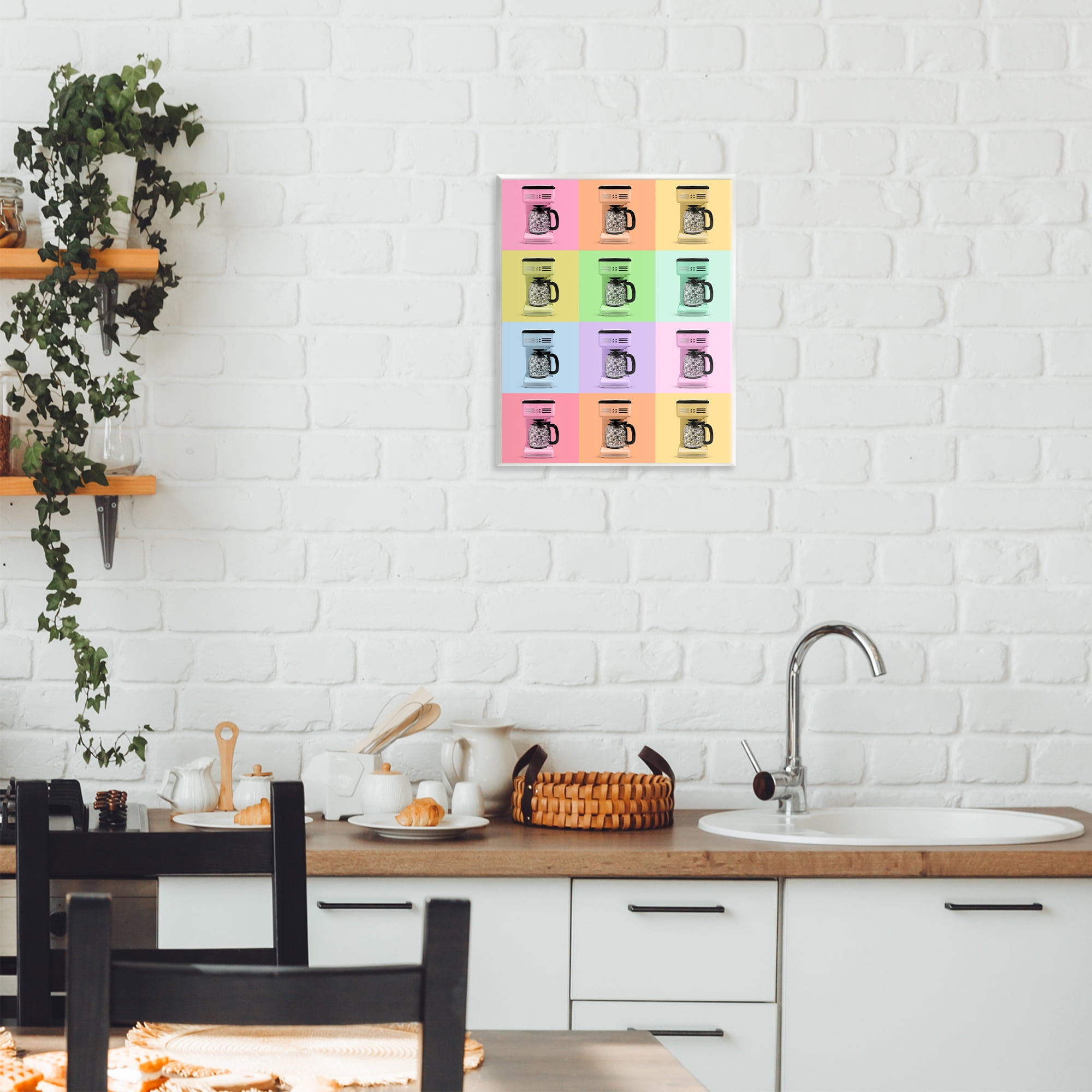 Stupell Industries Disco Coffee Maker Collage Wall Plaque Art, design by LISH Creative