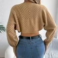 thumbnail image 4 of JYnXIANTI Womens Crop Cardigans Sweater Shrug Open Front Crochet Knitting Tops Fall Fashion Trendy Long Sleeve Outfit Clothes, 4 of 7