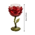 thumbnail image 3 of Floral Rose Shaped Wine Glass Cocktail Juice Goblet Cup For Home Party Bar Decor, 3 of 4