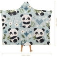 thumbnail image 2 of Wearable Blanket Hoodie for Adults & Kids, Cute Panda Robe Cloak Throw Poncho Flannel Warm Wrap Cape-C4-50x60, 2 of 6