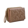 thumbnail image 2 of Cartera de mujer,Cartera pequeña para mujer Cartera de piel sintética,Cartera compacta bordada de moda para dama,Monedero Tarjetero Monedero Tarjetero,Cartera con ranura para tarjetas de tres, 2 of 8