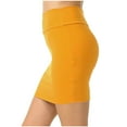 thumbnail image 4 of Mustard Yellow Womens High Waisted Pencil Basic Mini Short Bodycon Skirts for Women Lounge Going Out Skirt 2025 Clothing Country Concert M, 4 of 4