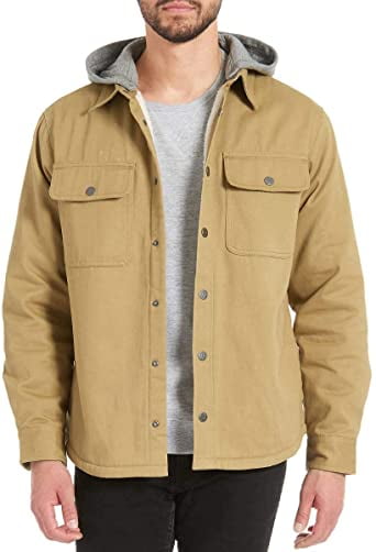 Jachs Men's Sherpa Lined Canvas Shirt Jacket (2XL, Camel) - Walmart.com