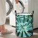 thumbnail image 5 of Fotbe Teal Cactus Cesto de Ropa con Asas, Cesto Impermeable de Gran Capacidad, Bolsa de Lavado para Dormitorio, Cesto de Ropa con Ruedas y Asas-Small, 5 of 6