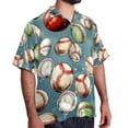 thumbnail image 2 of Baseball Men's Casual Hawaiian Shirt Printed Button Down Short Sleeve Summer Beach Shirts Unisex, 2 of 6