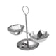 thumbnail image 3 of Cuenco para servir Platos para servir Frutero Bandeja para servir dividida de acero inoxidable para Plata, 3 of 9