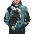 thumbnail image 2 of Bingfone Underwater Dinosaur Shark Men's Drawstring Hoodie Long Sleeve Pocket Sweatshirts-XX-Large, 2 of 6