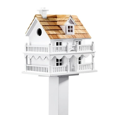 - Wooden Classic Two Story Cape Cod Bird House with Shingles