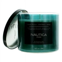 Nautica 14.5 oz Nautica Soy Wax Blend 3 Wick Candle - Costal Breeze Coconut & Aqua