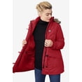 thumbnail image 3 of Ellos Women's Faux Fur Trim Parka Jacket, 3 of 5