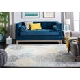 thumbnail image 3 of Safavieh Madison Collection MAD604D Glam Ogee Trellis Distressed Non-Shedding Stain Resistant Living Room Bedroom Area Rug, 9' x 12', Ivory / Blue, 3 of 4